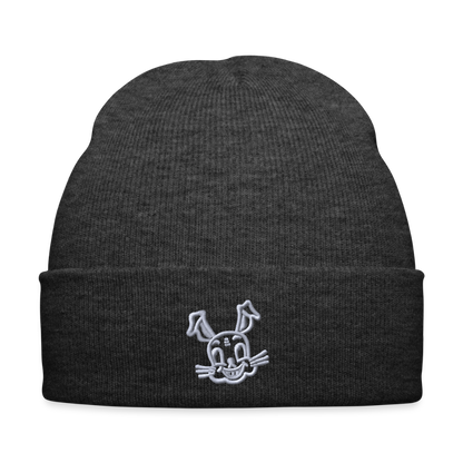 Bestickte Wintermütze - Asphalt