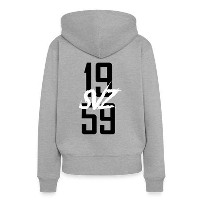 Frauen Premium Hoodie - Grau meliert