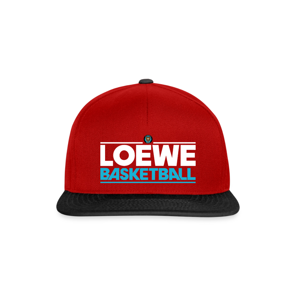 Snapback Cap - Rot/Schwarz