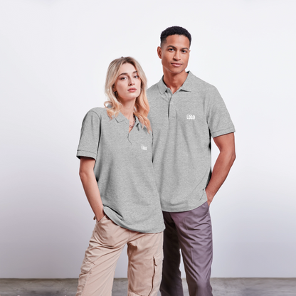 Unisex Bio-Poloshirt PREPSTER - Grau meliert