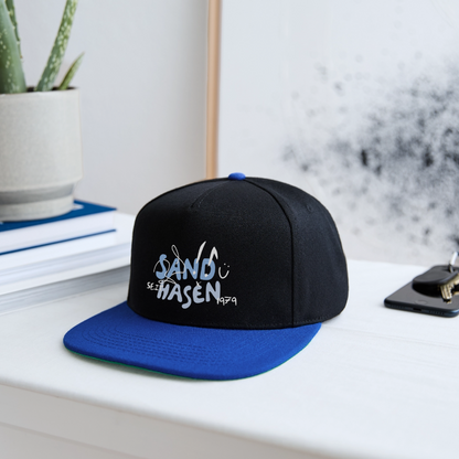 Snapback Cap - Schwarz/Königsblau