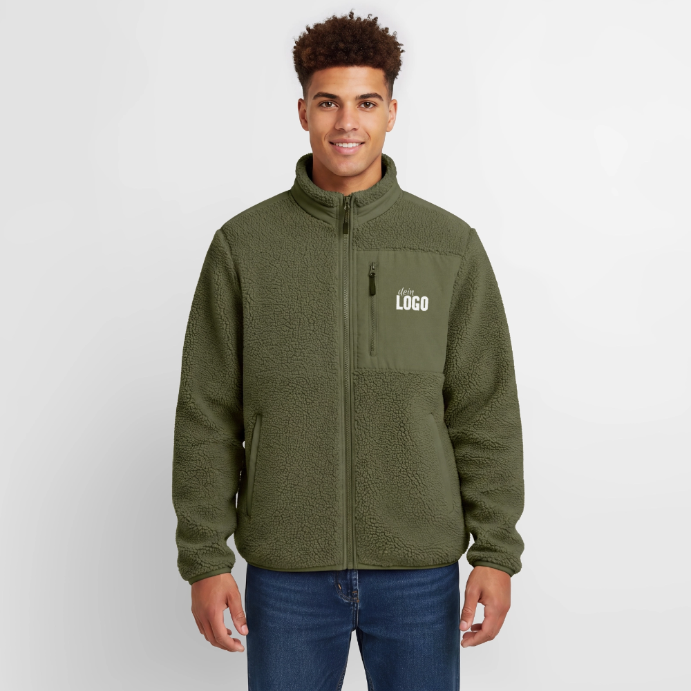 Relaxed Fit Unisex Sherpajacke - Khaki