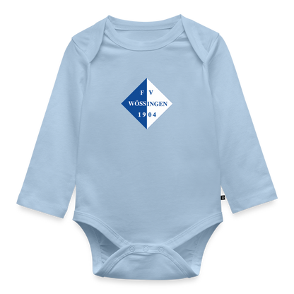 Baby Bio-Langarm-Body - Hellblau