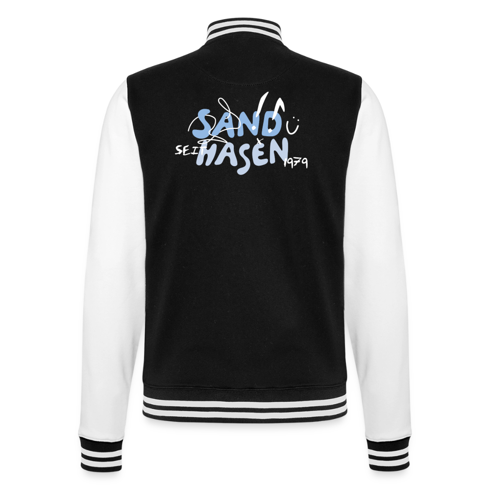 College-Sweatjacke - Schwarz/Weiß