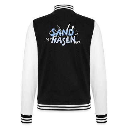 College-Sweatjacke - Schwarz/Weiß