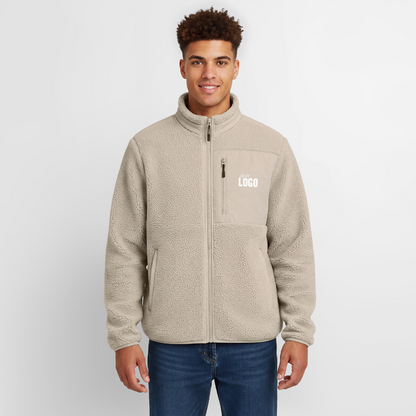 Relaxed Fit Unisex Sherpajacke - Beige