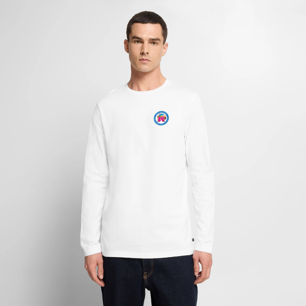 Männer Premium Bio Langarmshirt - Weiß