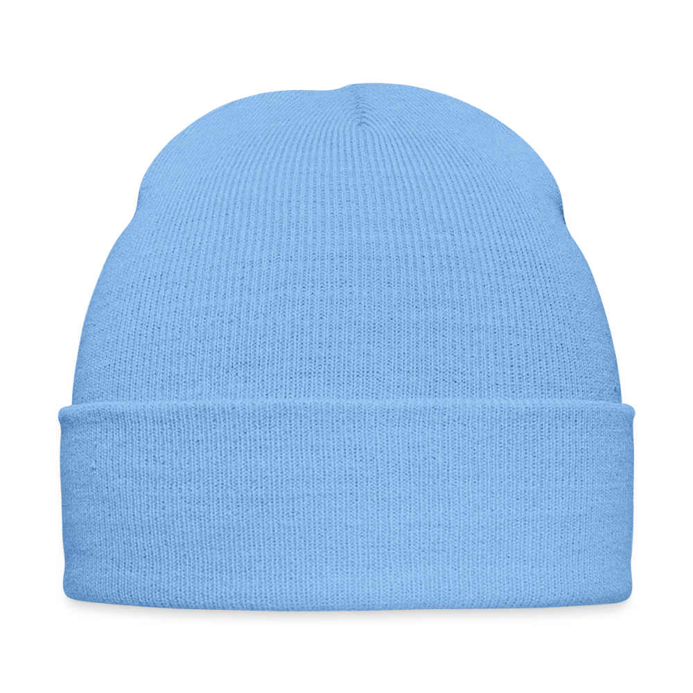 Bestickte Wintermütze - Himmelblau