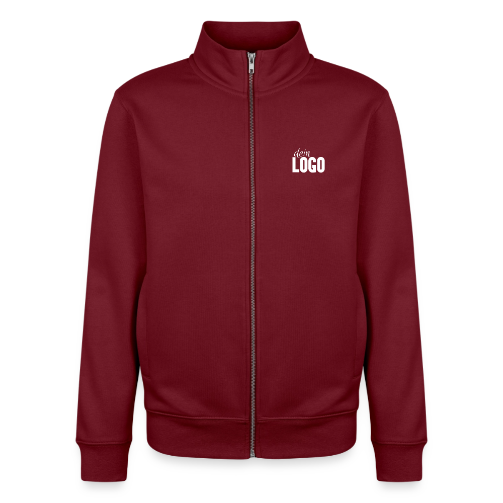 Unisex Organic Zip Sweatshirt - Burgunderrot
