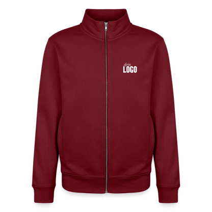 Unisex Organic Zip Sweatshirt - Burgunderrot