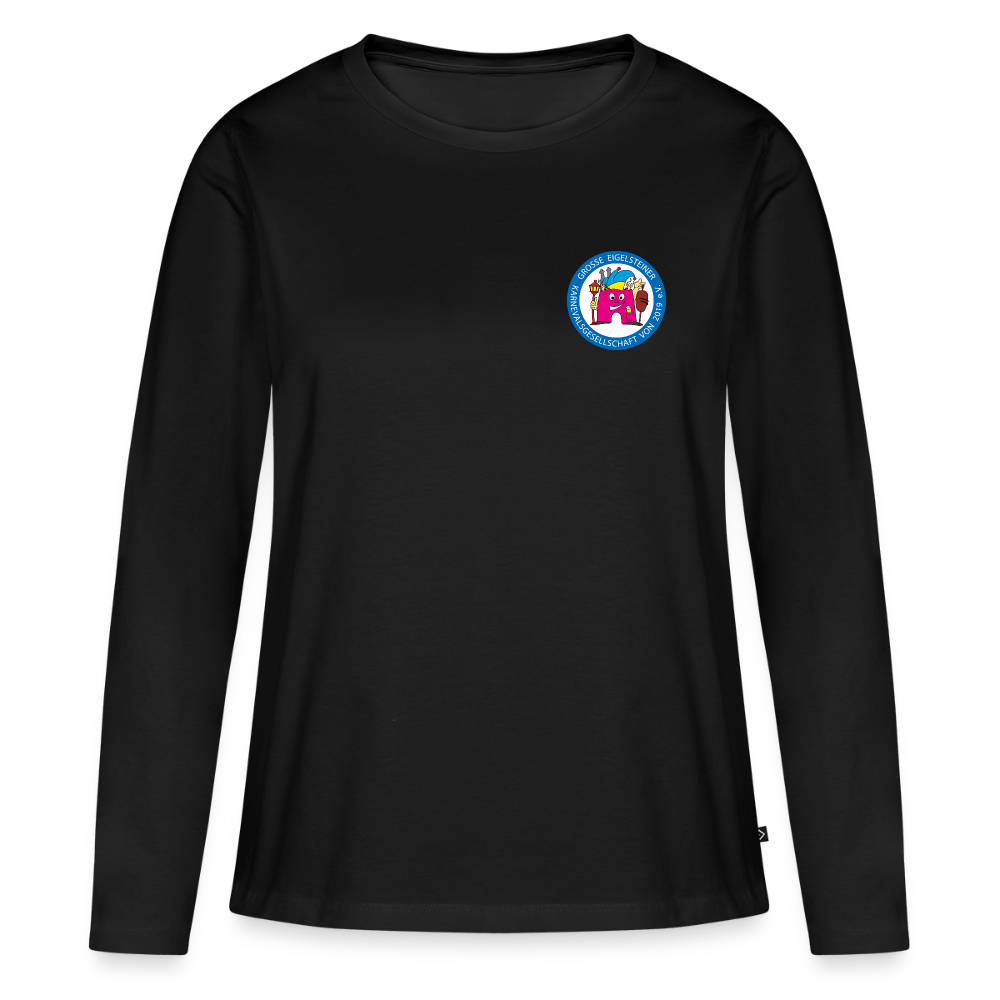 Frauen Premium Langarmshirt - Schwarz