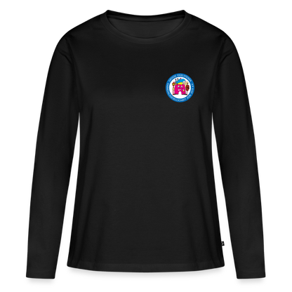 Frauen Premium Langarmshirt - Schwarz