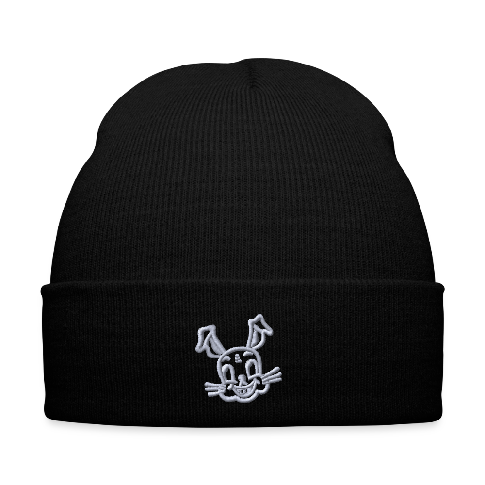 Bestickte Wintermütze - Schwarz