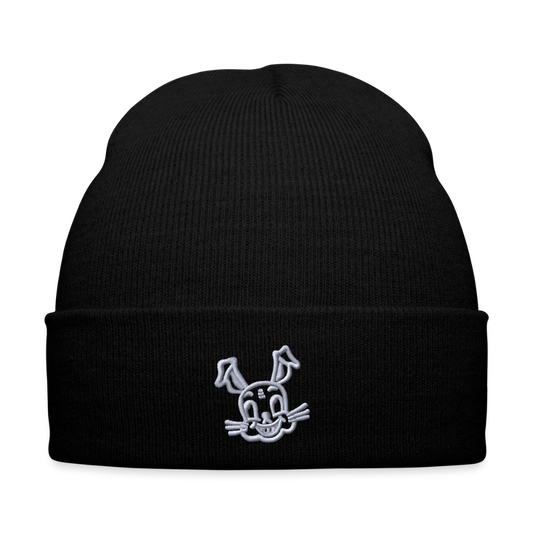 Bestickte Wintermütze - Schwarz
