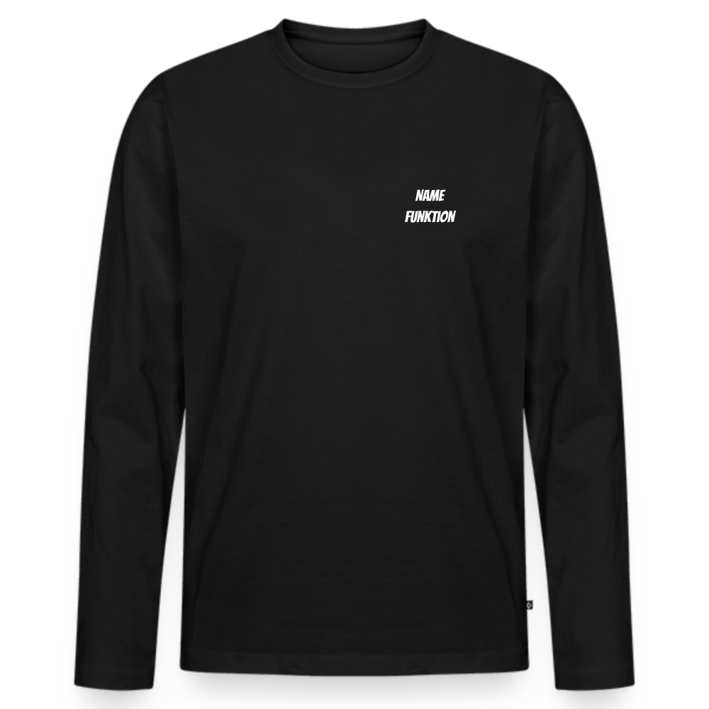 Männer Premium Bio Langarmshirt - Schwarz