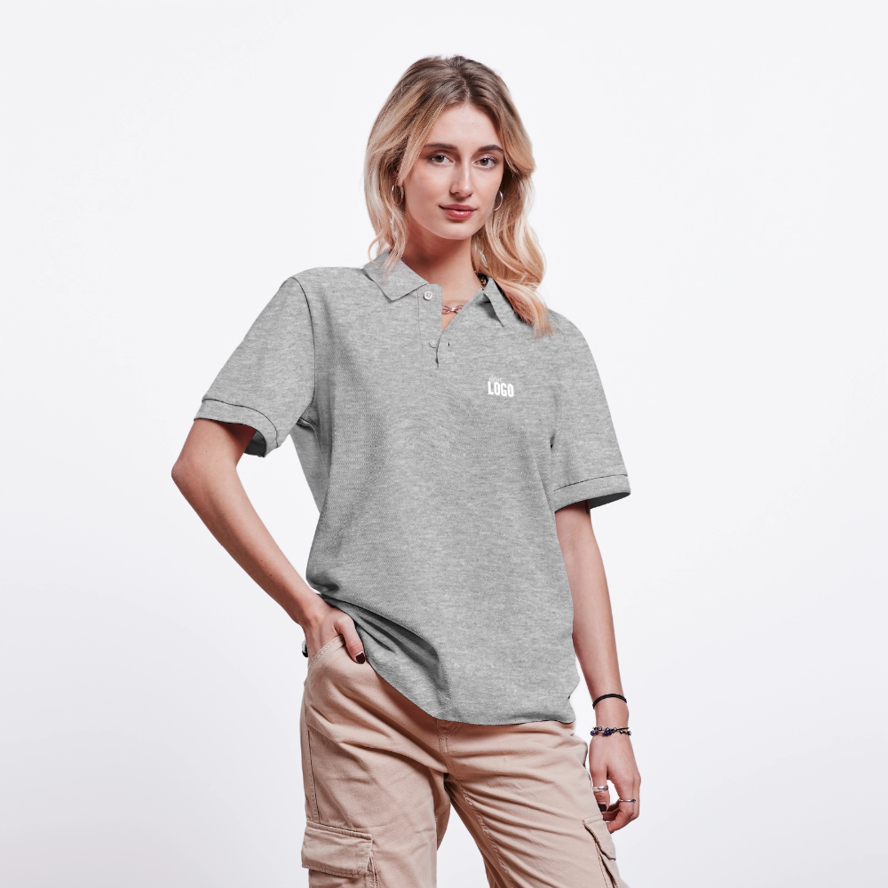 Unisex Bio-Poloshirt PREPSTER - Grau meliert