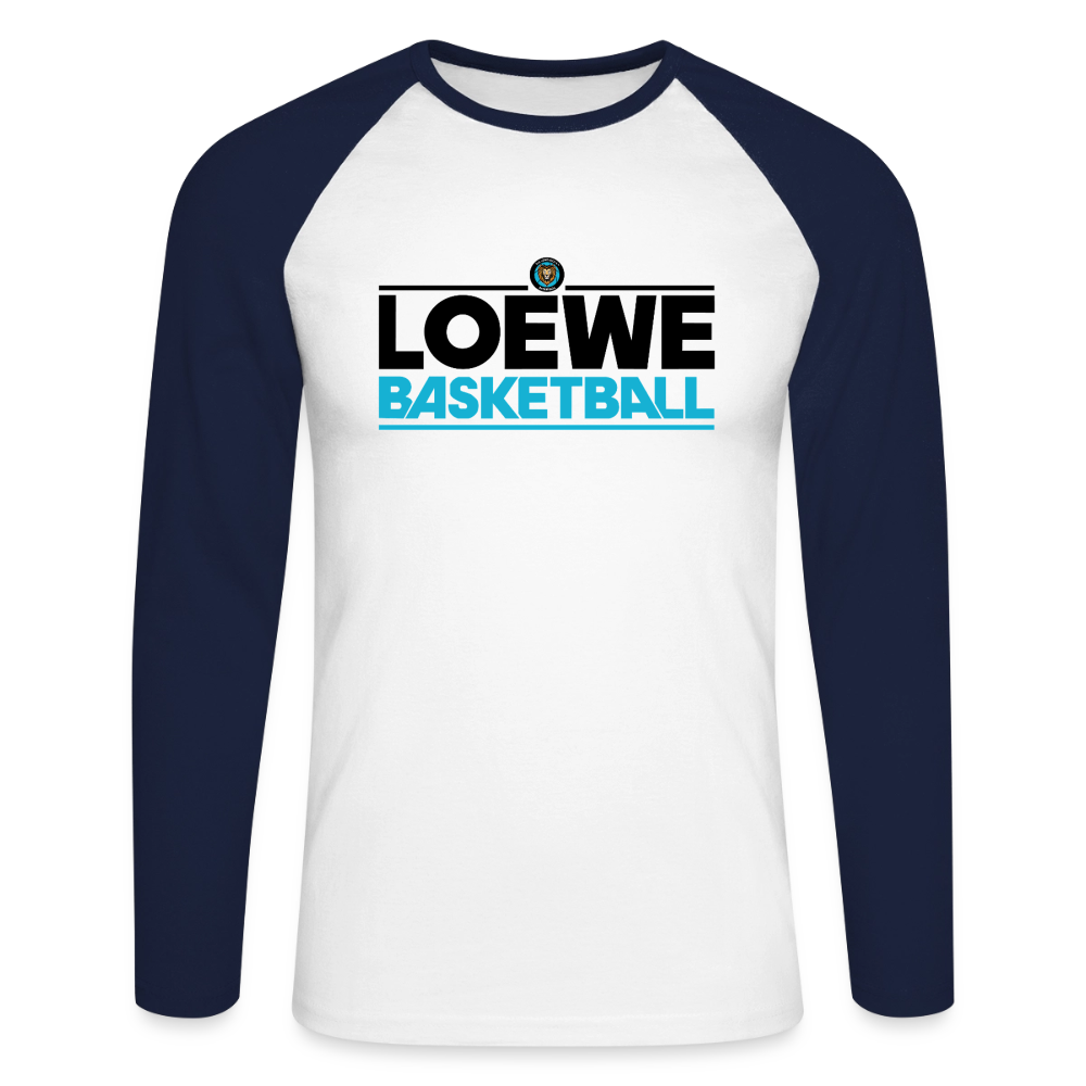 Männer Baseballshirt langarm - Weiß/Navy