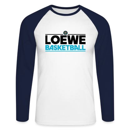 Männer Baseballshirt langarm - Weiß/Navy