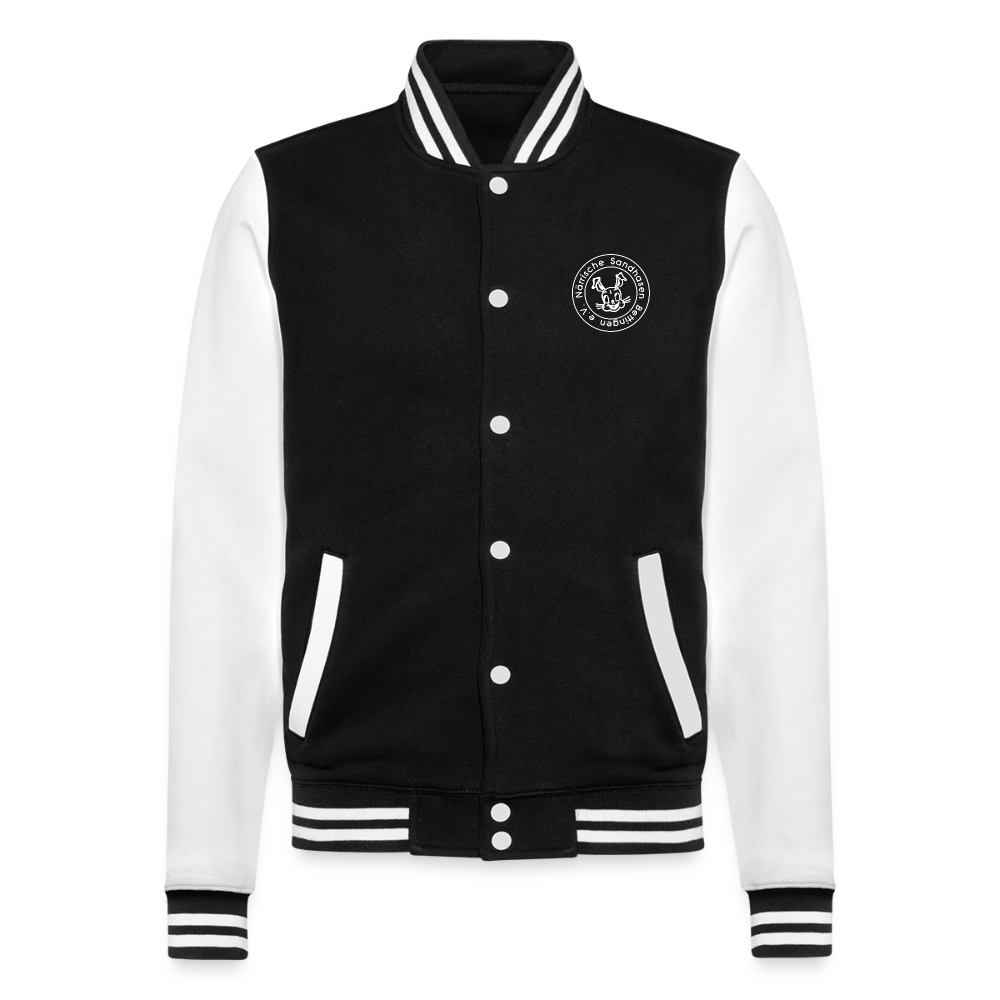 College-Sweatjacke - Schwarz/Weiß