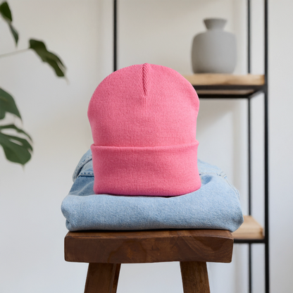 Bestickte Wintermütze - Pink