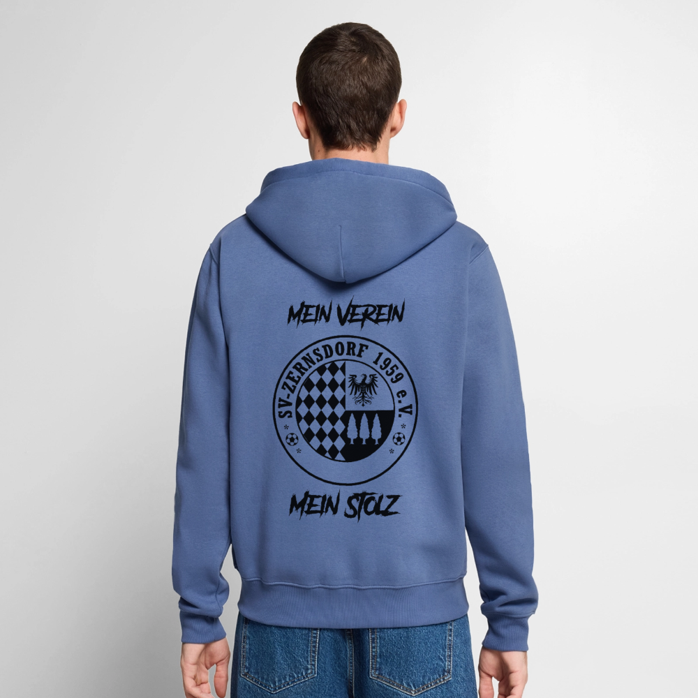Männer Premium Kapuzenjacke - Taubenblau