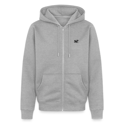 Männer Premium Kapuzenjacke - Grau meliert