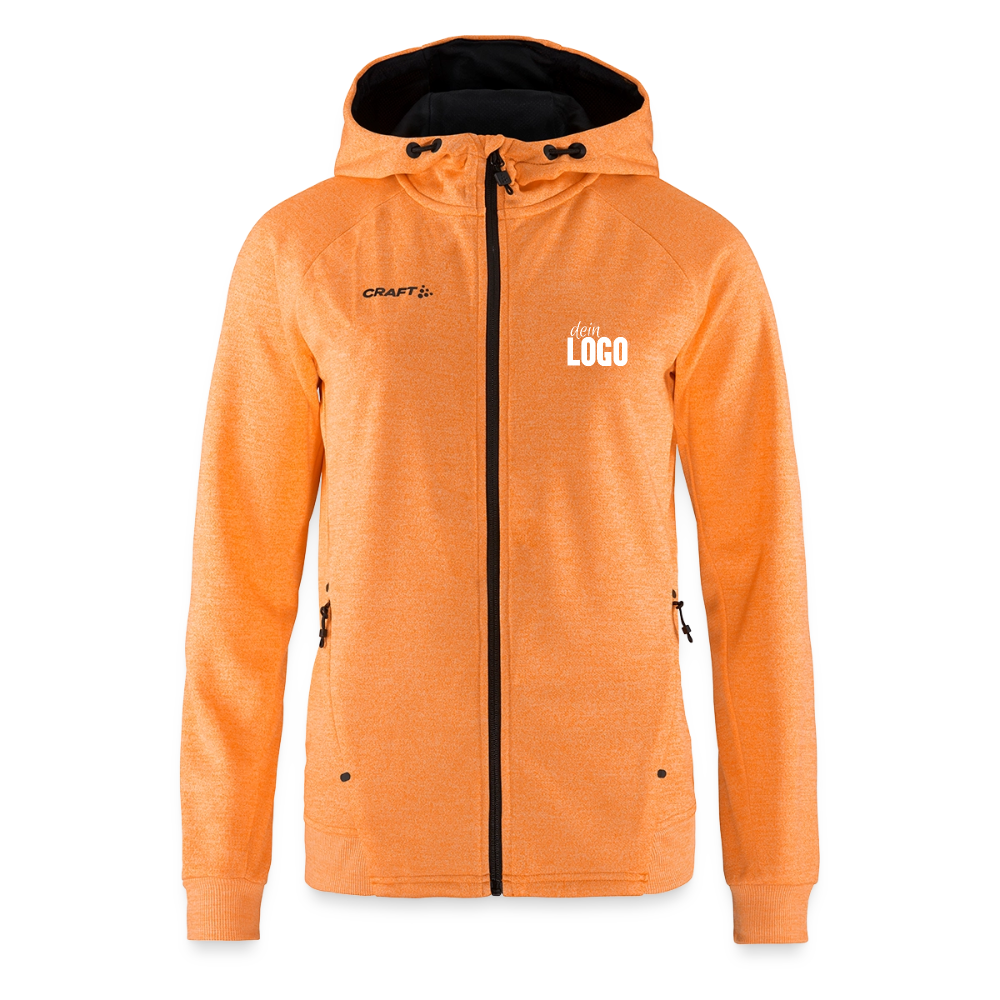 CRAFT ADV Unify Frauen Kapuzenjacke - Hellorange meliert