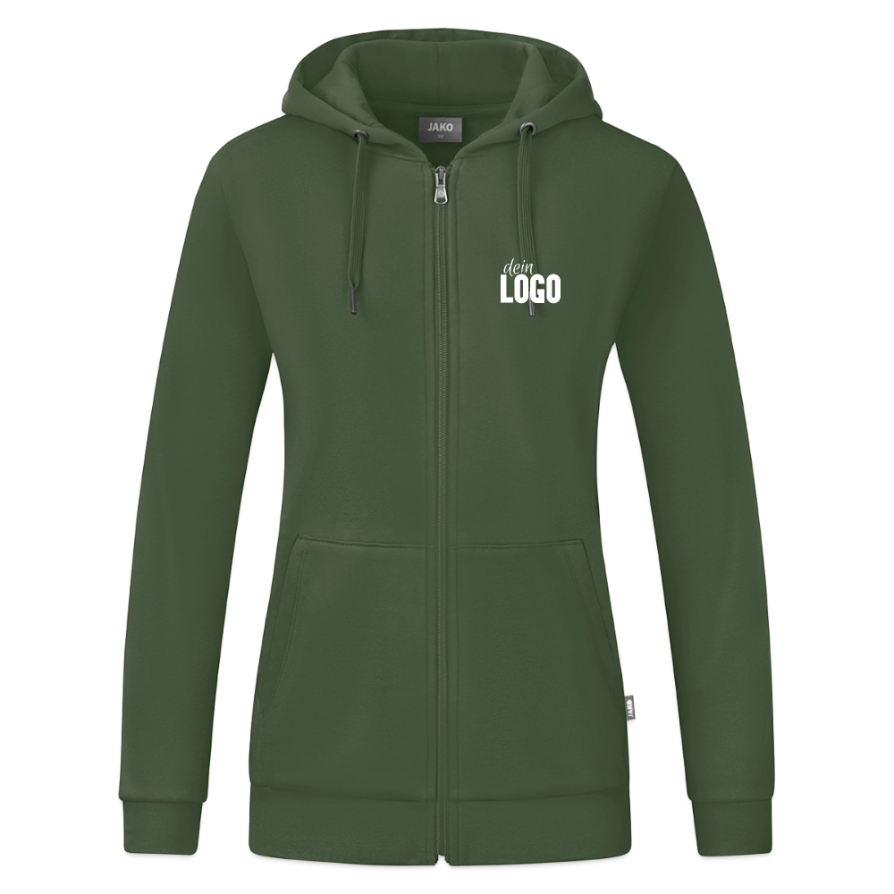 JAKO Frauen Kapuzenjacke Organic - Tannengrün
