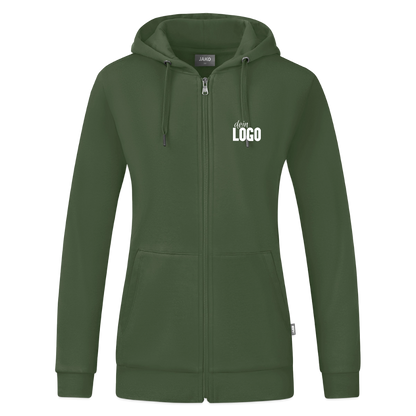 JAKO Frauen Kapuzenjacke Organic - Tannengrün