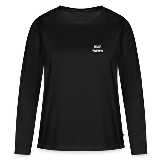 Frauen Premium Langarmshirt - Schwarz