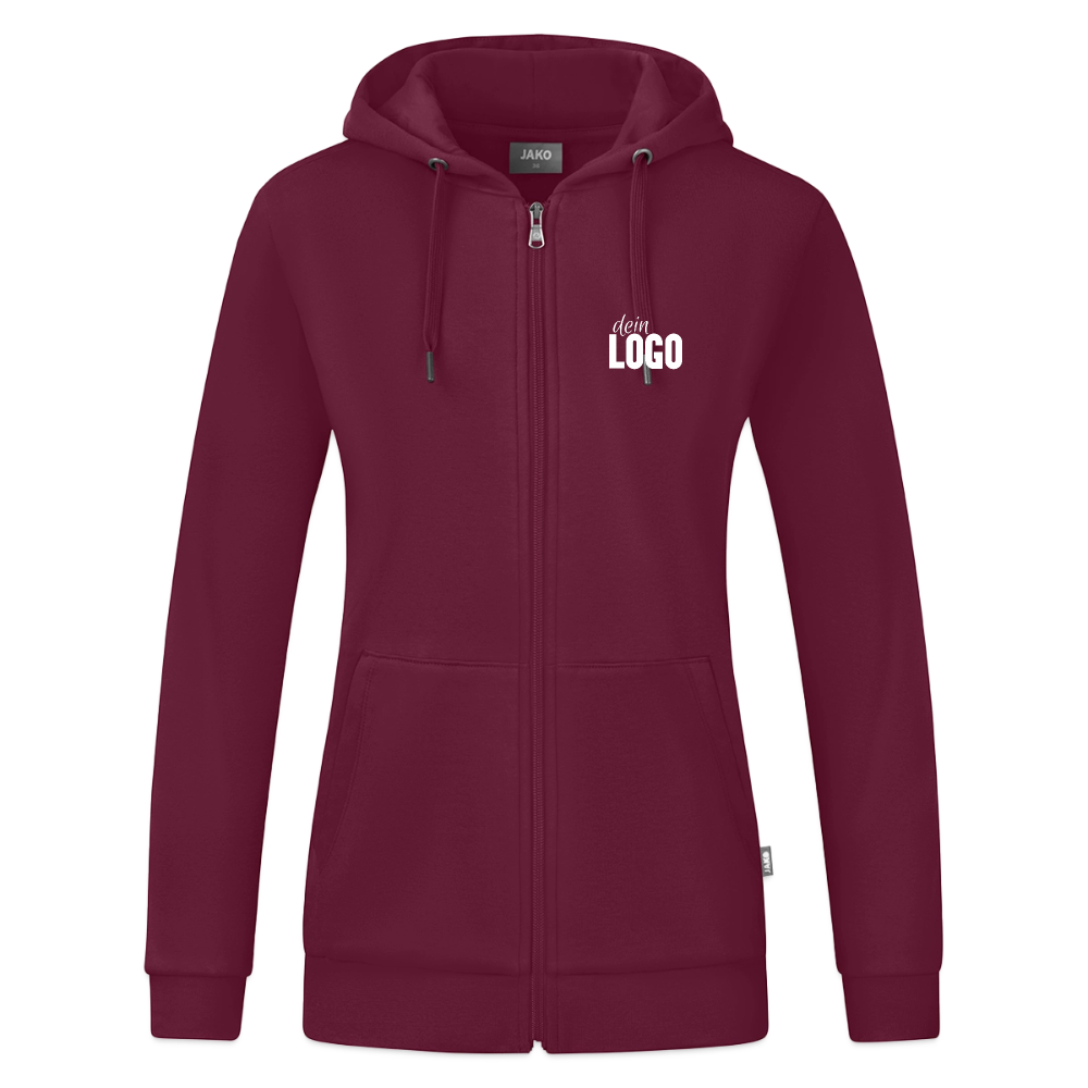 JAKO Frauen Kapuzenjacke Organic - Weinrot