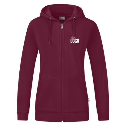 JAKO Frauen Kapuzenjacke Organic - Weinrot