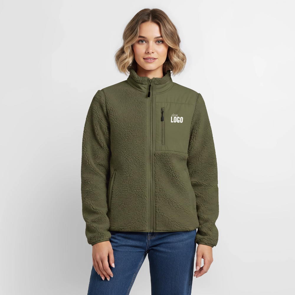 Relaxed Fit Unisex Sherpajacke von Stanley/Stella - Khaki