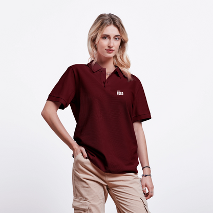 Unisex Bio-Poloshirt PREPSTER - Burgunderrot