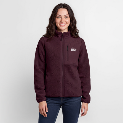 Relaxed Fit Unisex Sherpajacke von Stanley/Stella - Maroon