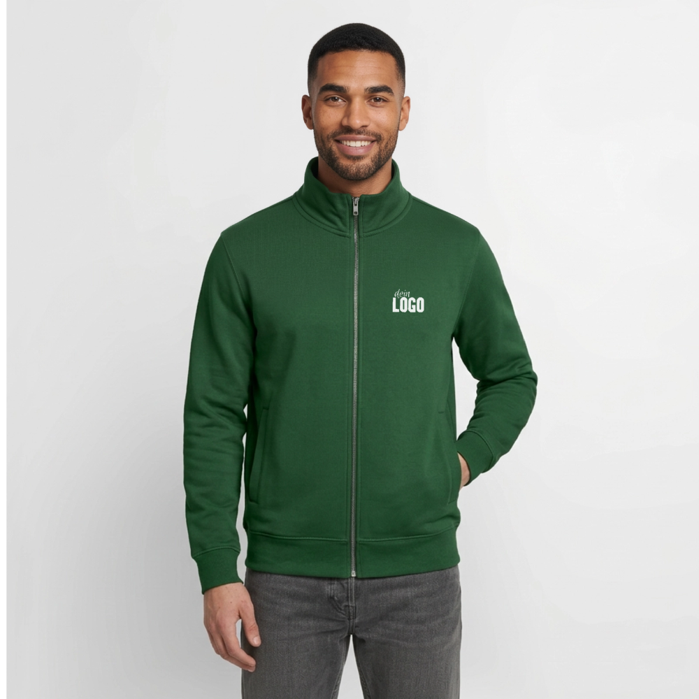 Unisex Organic Zip Sweatshirt - Flaschengrün