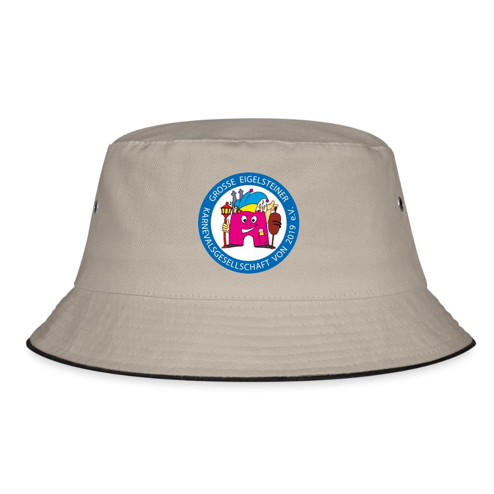 Bucket Hat - Khaki/Schwarz