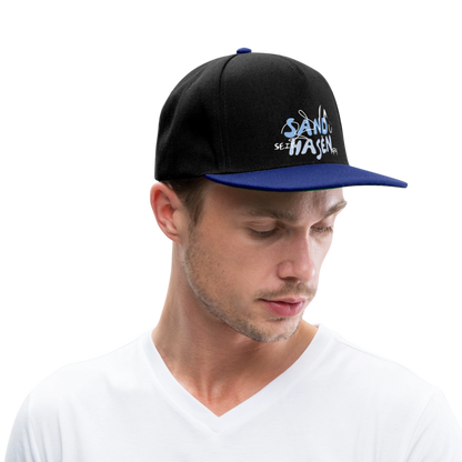 Snapback Cap - Schwarz/Königsblau