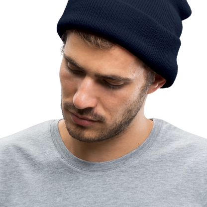 Bestickte Wintermütze - Navy