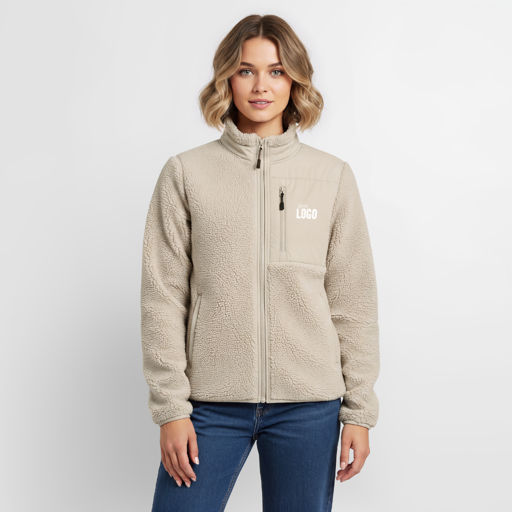 Relaxed Fit Unisex Sherpajacke - Beige