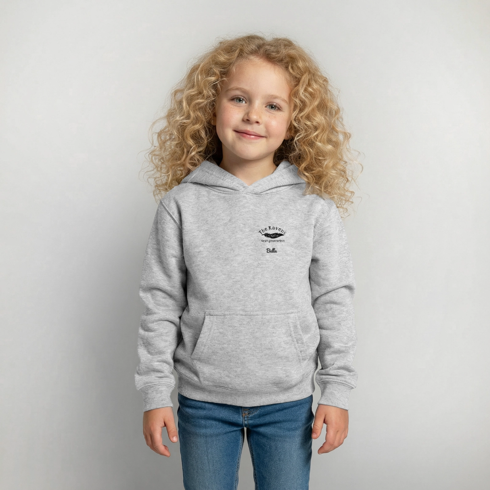 Kinder Hoodie - Hellgrau meliert