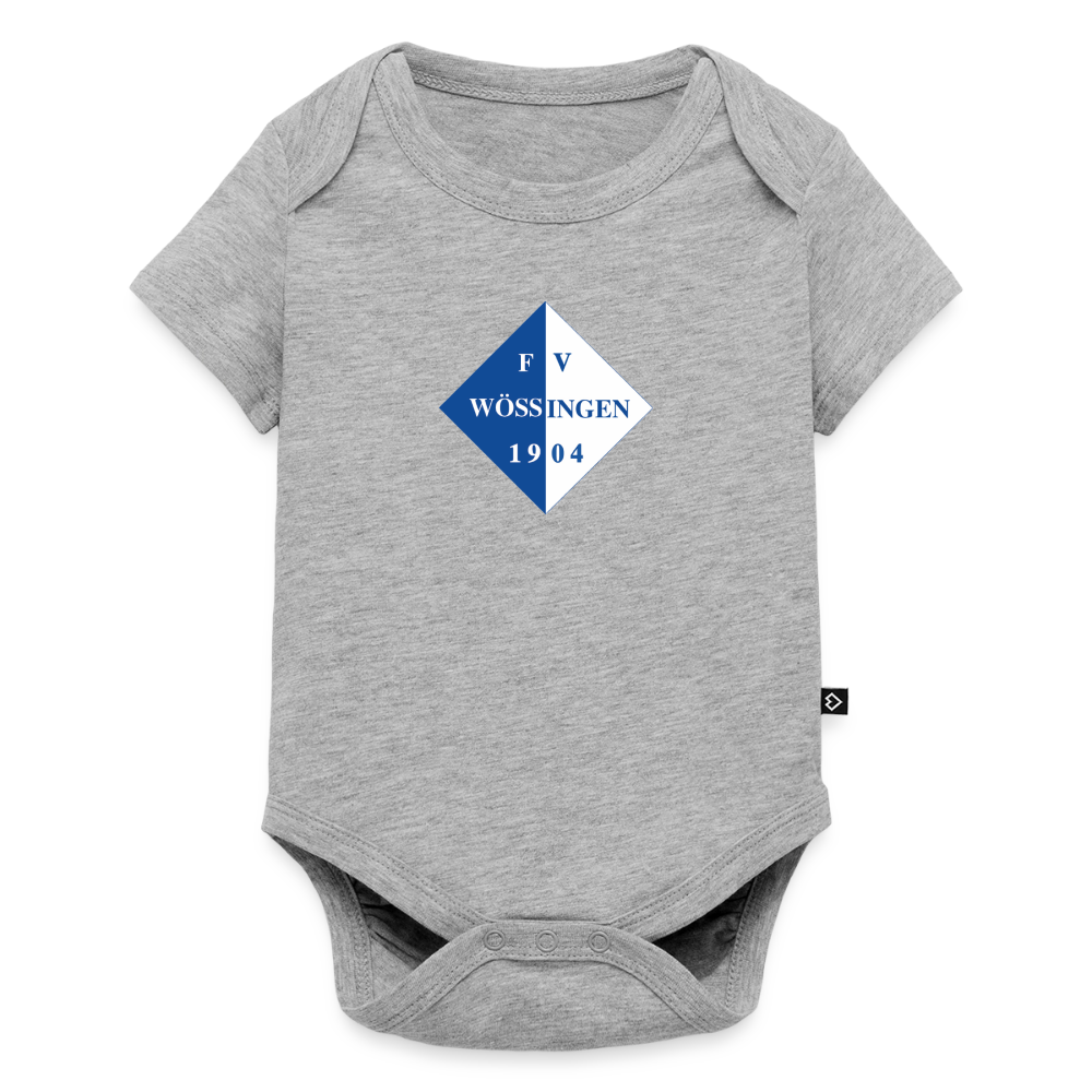 Baby Bio-Kurzarm-Body - Grau meliert