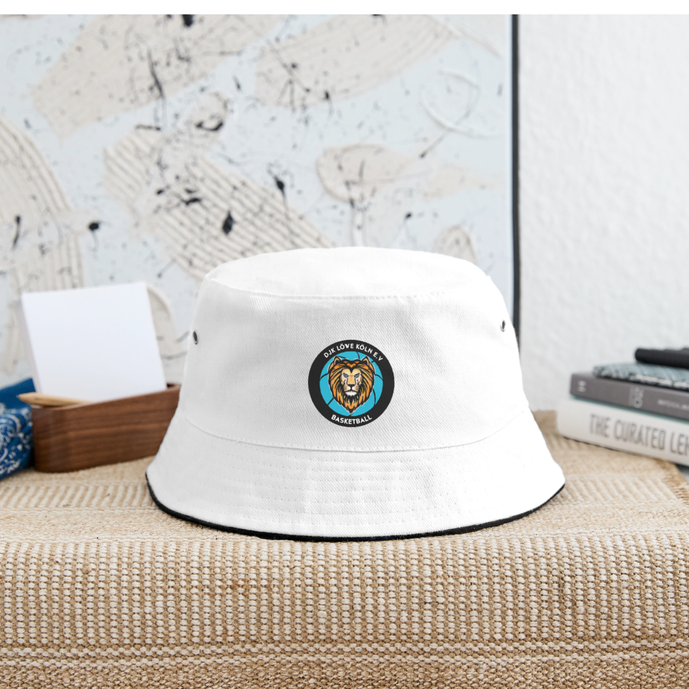 Bucket Hat - Weiß/Navy